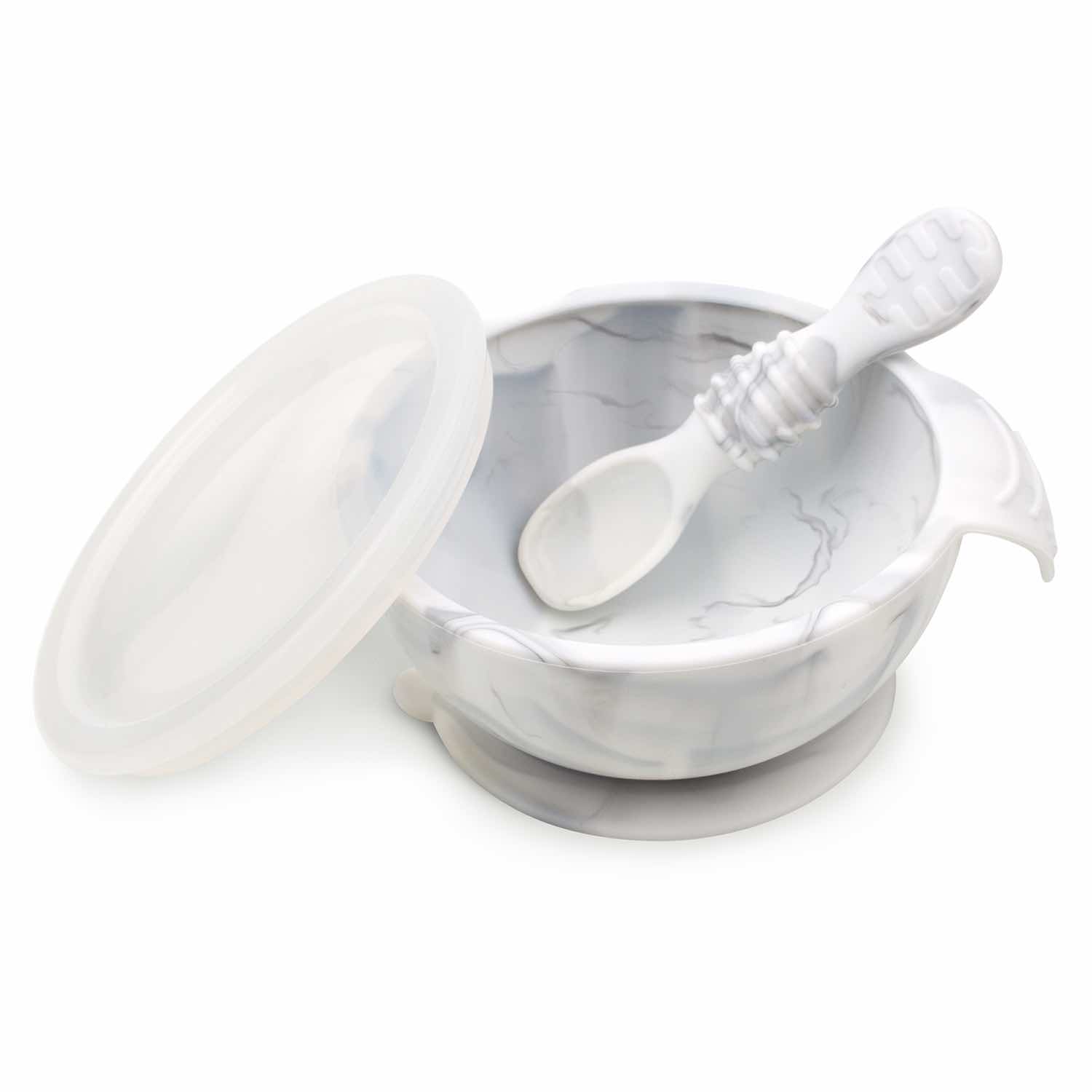 Bumkins Silicone First Feeding Set | Marble